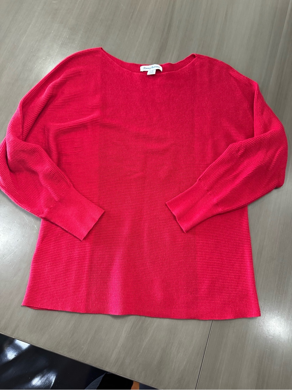 Tommy Bahama Red Ribbed Crewneck Sweater
